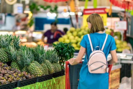 woman in grocery store