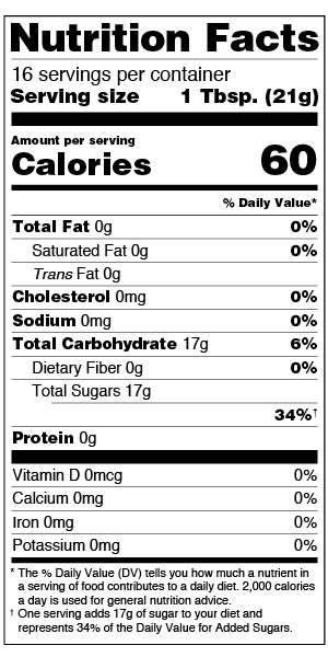 nutrition label